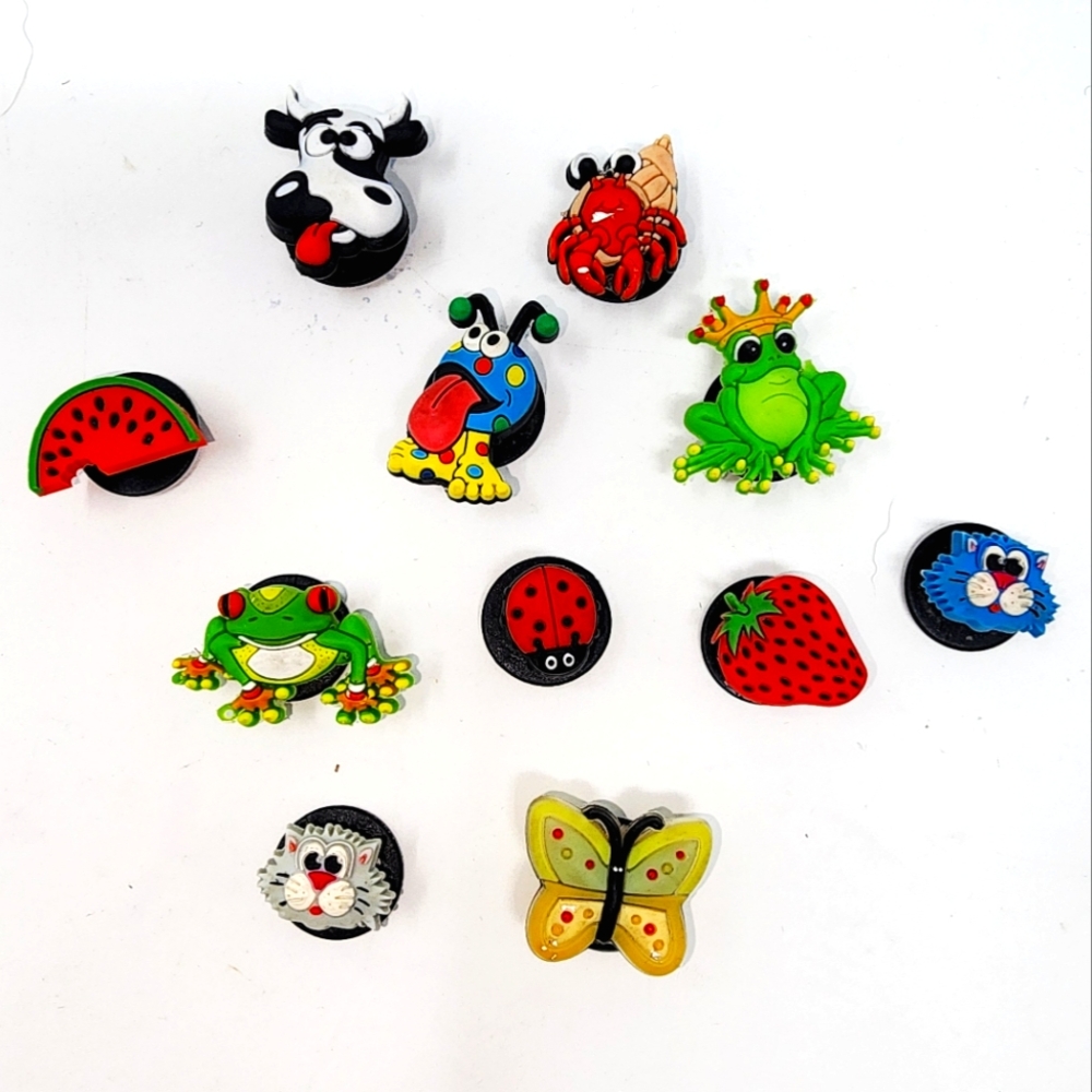 Fun & Cute Assorted Croc/Shoe Charms‎ Jibbitz - Animals, Fruits & More!
